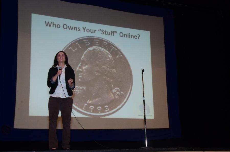 Guest speaker talks about the importance of what you put online matters. Photo by Demir Candas