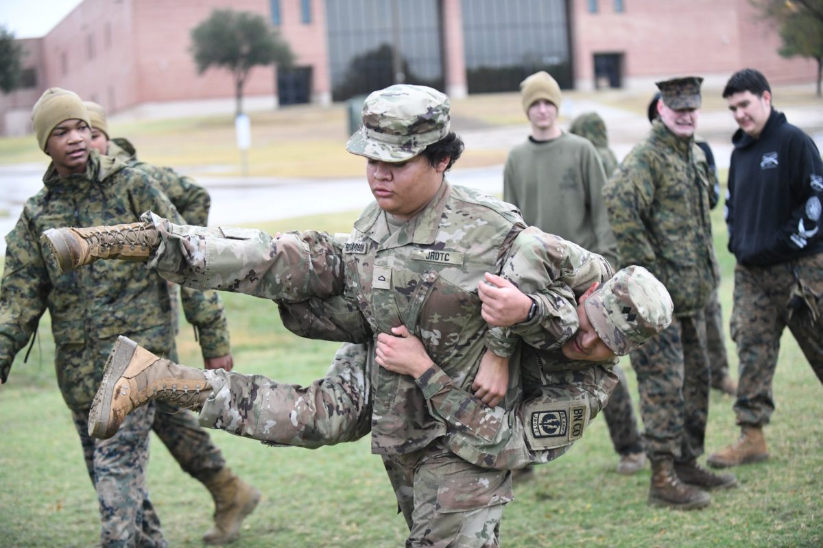 “It doesn’t matter where we are in the program,” senior Lucas Flores said. “I will level down with you, I will walk everything with you just to help you strive, and hopefully you’ll see my rank on your shoulders.”