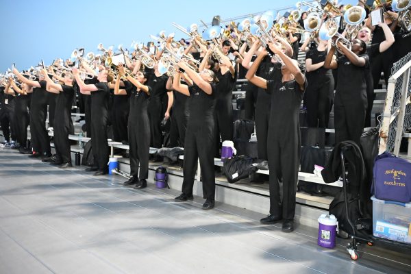 The band received first division ratings at UIL this year, maintaining its consistent record of top-tier performances. Talon photo by Ray Brosnahan.